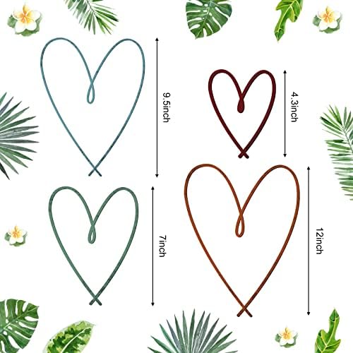 Pangda 4 Pieces Gold Metal Heart Wall Decor Ornaments, Multi Colors - Image 2