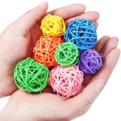 Patelai Wicker Ball Orbs,Multicolored,2.4'',2'',1.6'',1.2'' - Image 4