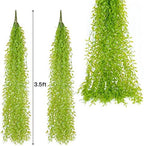 Artificial Hanging Vine, 10 Pcs Weeping Willow Plastic Plants Greenery Leaves Faux Ivy Garland Fake Plant UV Resistant for Indoor Outdoor Garden Door Wall Baskets Wedding Party Table Decoration Green - Image 4