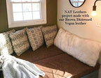 NAT Leathers™ | Brown Distressed 2 Tone Oily Faux Vegan Leather Sheet | 5 Yard - Image 6