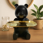 Key Bowl & Decorative Bowl for Entryway Table, Bear Key Holder & Catch All Tray, Decorative Dish for Keys, Jewelry & Candy, Cute Housewarming Gift, Apartment Home Decor (Matte Black) - Image 7