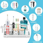 Toothbrush Holders Instant-Drying Organizer - Bathroom Countertop/Wall Mounted Electric Toothbrush Holder - Toothbrush Head Toothpaste Holder, Bathroom Counter Organizers and Storage, White - Image 6