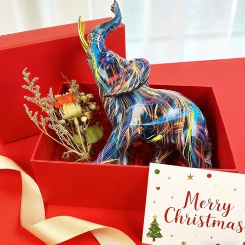 Colorful Art Elephant Figurines, Resin Elephant Statue for Home Decor - Image 5