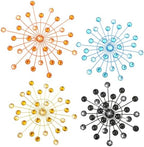 Blulu 4 Pcs Starburst Wall Decor, Mid Century Wall Art, Bling Metal Decor - Image 2