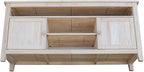 Entertainment TV Stand with 2 Doors Unfinished Solid Parawood 57"W x 18"D x 26"H - Image 9