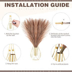 Otoolling 2 Pcs Hanging Plant Wall Decor, 12Inch Tall, Gold, Brown - Image 3