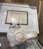 WHITE Bird Table Decor Wood Grain Effect Bird Figurine, Bird Statue Sculpture - Carved Rustic Animal Bird Ornaments - Home Decor Accents Collectible Bird Figurine for Wedding Housewarming Christmas - Image 6
