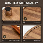 EOSAHR Acacia Wood Display Riser: Pedestal Stand for Bathroom Decor, Brown - Image 5