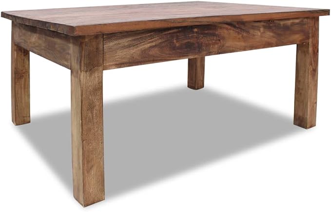 Coffee Table Solid Reclaimed Wood 38.6"x28.7"x17.7", Side Table, Center Table by ROMHZKS