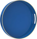MAONAME 13" Blue Round Tray, Modern Decorative Trays by MAONAME