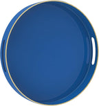 MAONAME 13" Blue Round Tray, Modern Decorative Trays by MAONAME
