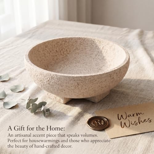 Decorative Bowl for Coffee Table, Modern Round Resin Centerpiece Bowl - Image 5