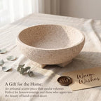 Decorative Bowl for Coffee Table, Modern Round Resin Centerpiece Bowl - Image 5