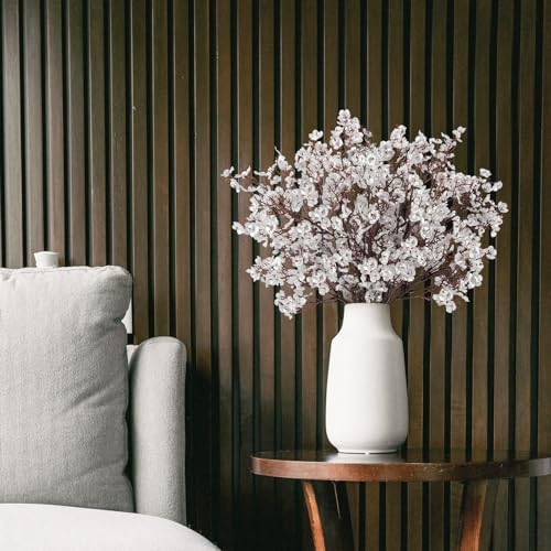 8Pcs Artificial Flowers Real Touch Babys Breath Silvery Flowers Decorations - Image 5