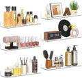 Qukaka 15" Clear Floating Shelves for Wall, 6 Pack Display Ledges by QukakaHomeCare