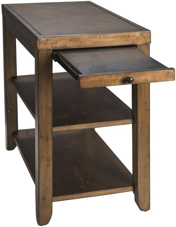 Pemberly Row Transitional Wood Chair Side Table, Nutmeg Finish, 29.75 in x 52 - Image 4
