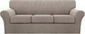 Turquoize 4 Piece Sofa Covers for 3 Cushion Couch Sofa Slipcover Soft Couch by Turquoize