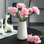 Rikyo 10pcs Pink Fake Carnation Flowers Stem, Realistic Silk Petals - Image 3