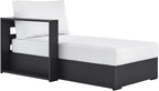 Modway Tahoe Aluminum Outdoor Chaise Lounge in Gray White - Image 2