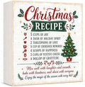 Christmas Kitchen Decor Gifts Christmas Recipe Wood Box Sign by GUDIO