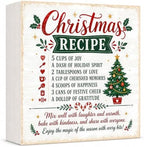 Christmas Kitchen Decor Gifts Christmas Recipe Wood Box Sign by GUDIO