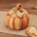 Fitz and Floyd Fall Harvest 8-Inch Pumpkin Cookie Jar - Image 3