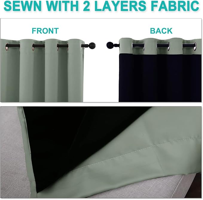 NICETOWN Extra Long Truly Blackout Drapes - Image 5