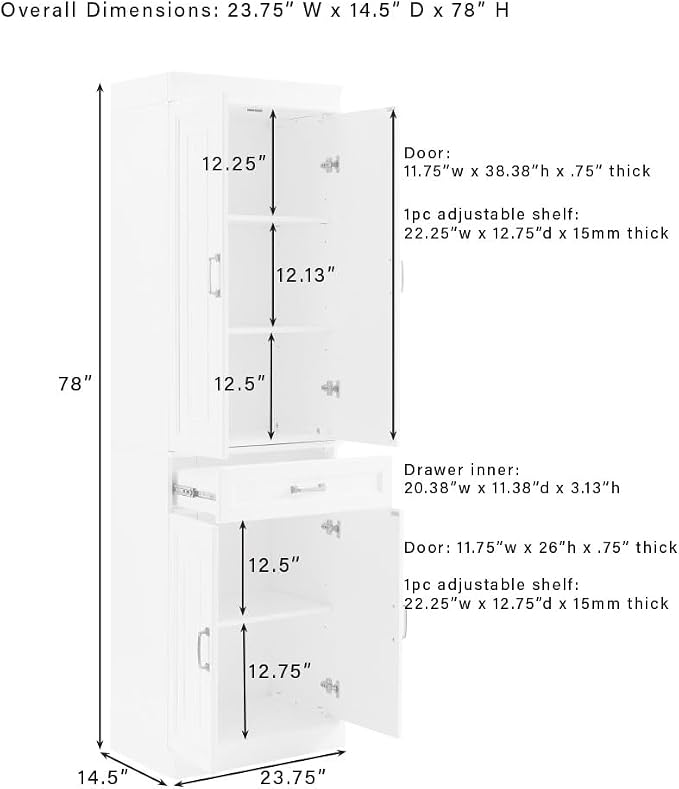 Crosley Furniture Stanton Pantry Storage Cabinet - Image 3