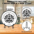 Spiritual Home Decor, Quiet The Mind And The Soul Will Speak Wood Sign, Yoga Room Meditation Room Decor For Table Shelf, Inspirational Gifts For Woman Man Family Friend -c15 - Image 2