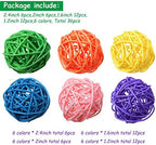 Patelai Wicker Ball Orbs,Multicolored,2.4'',2'',1.6'',1.2'' - Image 2