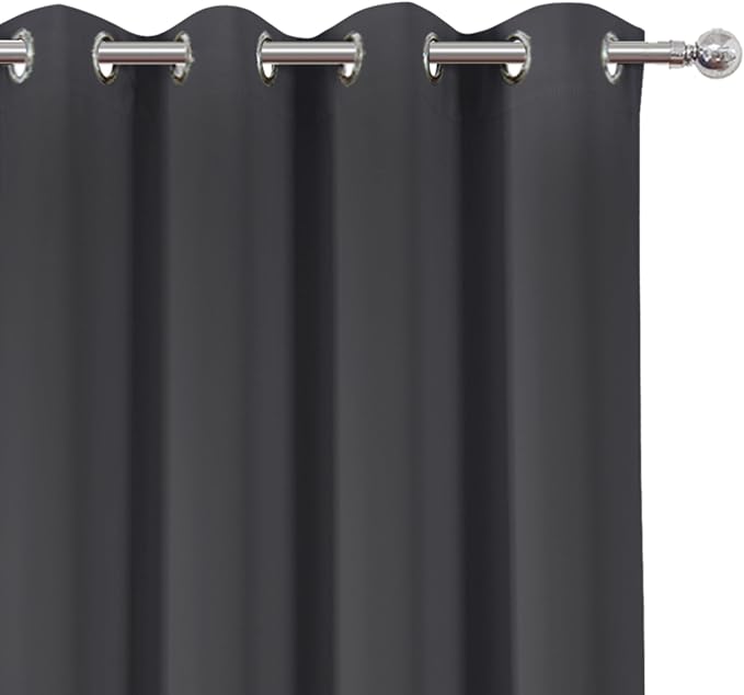 Dark Grey Blackout Curtains 52 x 63 Inch Length/Set of 2 Curtain Panels/Thermal - Image 6