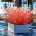 Ttranewsoo Fake Grass12 Pcs 16.5 Inch Faux Fall Grasses for Outdoor Planters, Orange Artificial Foxtail Grass with Fluffy Plumes, Autumn Ornamental Grass for Porch Pots, Patio and Harvest Decor by Ttranewsoo