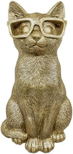 GUSFREUD Vintage Gold Animal Heads Sculptures Wall Art - Resin Faux Cat for Home Wall Decor, Cat Wall Hanging Decoration for Living Room, Bedroom & Kitchen, Unique Gift Idea - Image 2