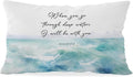 Beach Bible Throw Pillow Cover 12x20 by Unknown