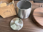 INONE Extra Large Ashtray with Lid for Cigarette, Stainless Steel Smokeless Odorless Windproof Ash tray for Home Office Tabletop Outside Patio Outdoor Balcony(4.72''x3.93''x4.33'') - Image 7
