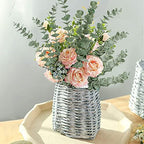 ABAJI 24 PCS Eucalyptus Stems Plastic Vivid Leaf Decorations Artificial Leaves Fake Faux Greenery Plant for Home Office House Table Desk Decor Wedding or Party Vase Forever Live - Image 6