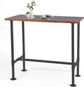 Industrial 41.3inch Height Bar Table Vintage Pipe Design Bistro Table Rustic by BOKKOLIK