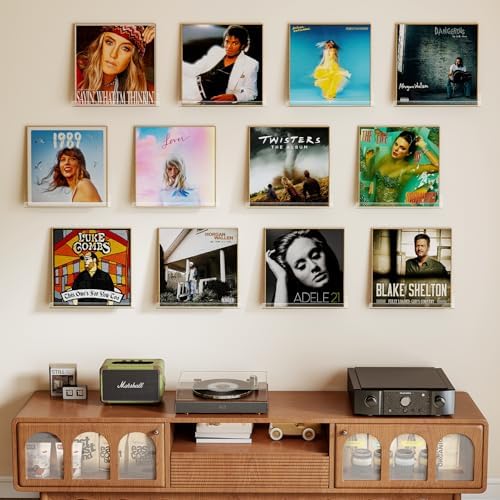 Laurensory Vinyl Record Wall Mount Shelves, 12 inch Vinyl Holder, 12 Pack - Image 5