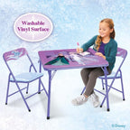 Disney Frozen Kids Folding Table & Chairs Set - Image 2