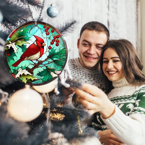 Cardinal Christmas Ornaments 2026, Red Bird Ornaments for Christmas Tree, Acrylic Cardinal Ornament - Cardinals Decor, Red Cardinals Christmas Tree Decorations - Cardinal Gifts for Women - Image 4