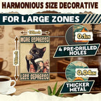 Coffee Cat Metal Posters More Espresso Less Depresso Metal Tin Sign Kimono Cat Bar Pub Sign Poster Home Decor Garage Bar Restaurant Kitchen Cafe Poster 12x16 Inch - Image 2