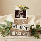 CroBlissful 4 Pcs Ultrasound Picture Frame Gender Reveal Gifts for Parents Wooden Sonogram Pregnancy Keepsake Love at First Heartbeat Pregnancy Gifts for Expecting Dad Mom, Baby Shower Decor - Image 2