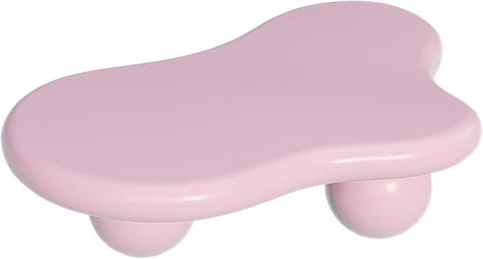 40” Cloud Coffee Table with 3 Ball Legs, Modern Irregular Center Table - Image 9