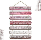Yookeer 7 Tier Christian Wall Art Bible Verses Pink English Style by Yookeer