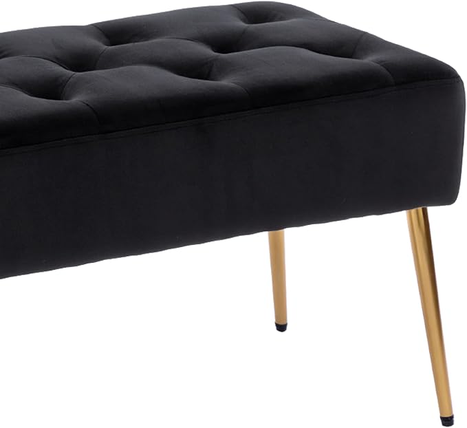 DUHOME Button-Tufted Ottoman Bench, Upholstered Bedroom Benches Velvet Footrest - Image 6