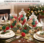 DomeStar 24 PCS Christmas Decorative Balls, 2 Inch Rattan Bowl Fillers - Image 3