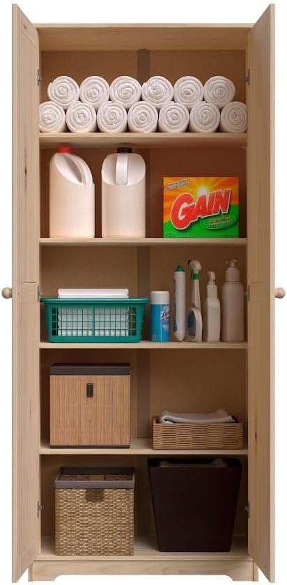 From the Tree Furniture Solid Pine Pantry Cabinet — 72" Tall Unfinished Kitchen - Image 10