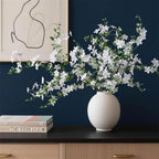 Fake Flowers, 3 Pcs Artificial Flowers Greenery Stems Faux Greenery Stems Branches for Vases Realistic Silk Real Touch Spring Greenery Stems Bulk Bedroom Office Wedding Table Summer Home Decor - Image 4