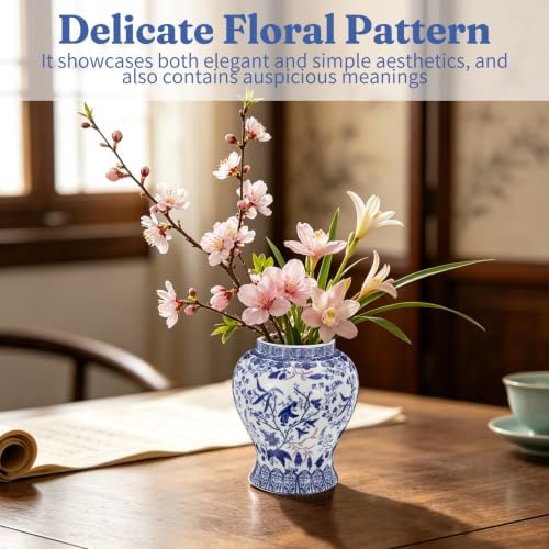 7.87 inch Small Chinoiserie Ginger Jar, Decorative Ceramic jar - Image 6
