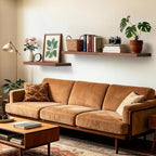 BAYKA Walnut-Like Floating Shelves 22.5in, 3Pack, Wall Mounted Wall Decor - Image 2